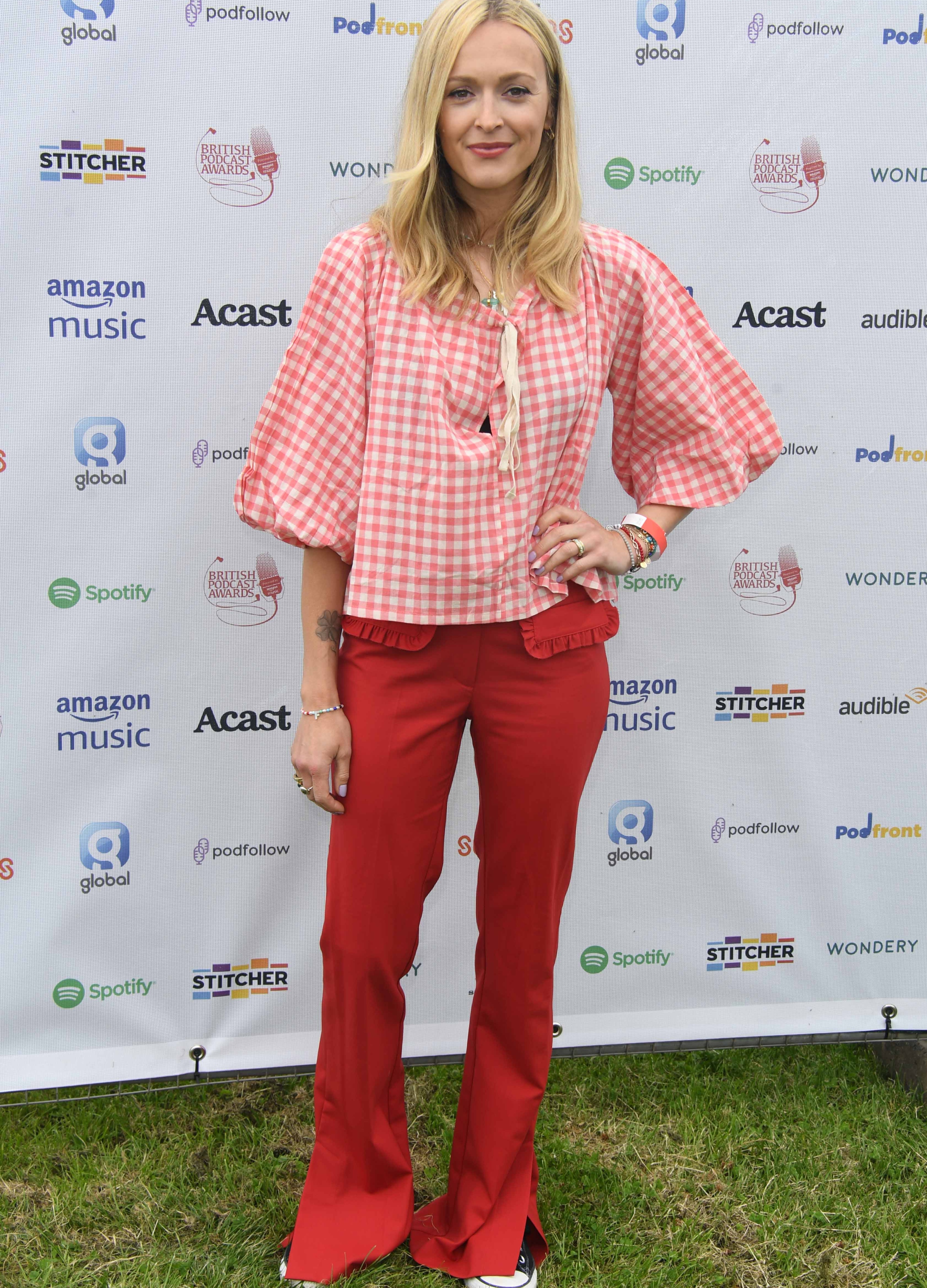 Fearne Cotton wearing gingham top