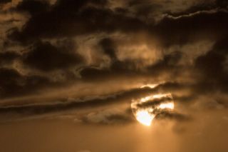 A solar eclipse photo taken from El Dorado Springs, Missouri, on May 20, 2012.