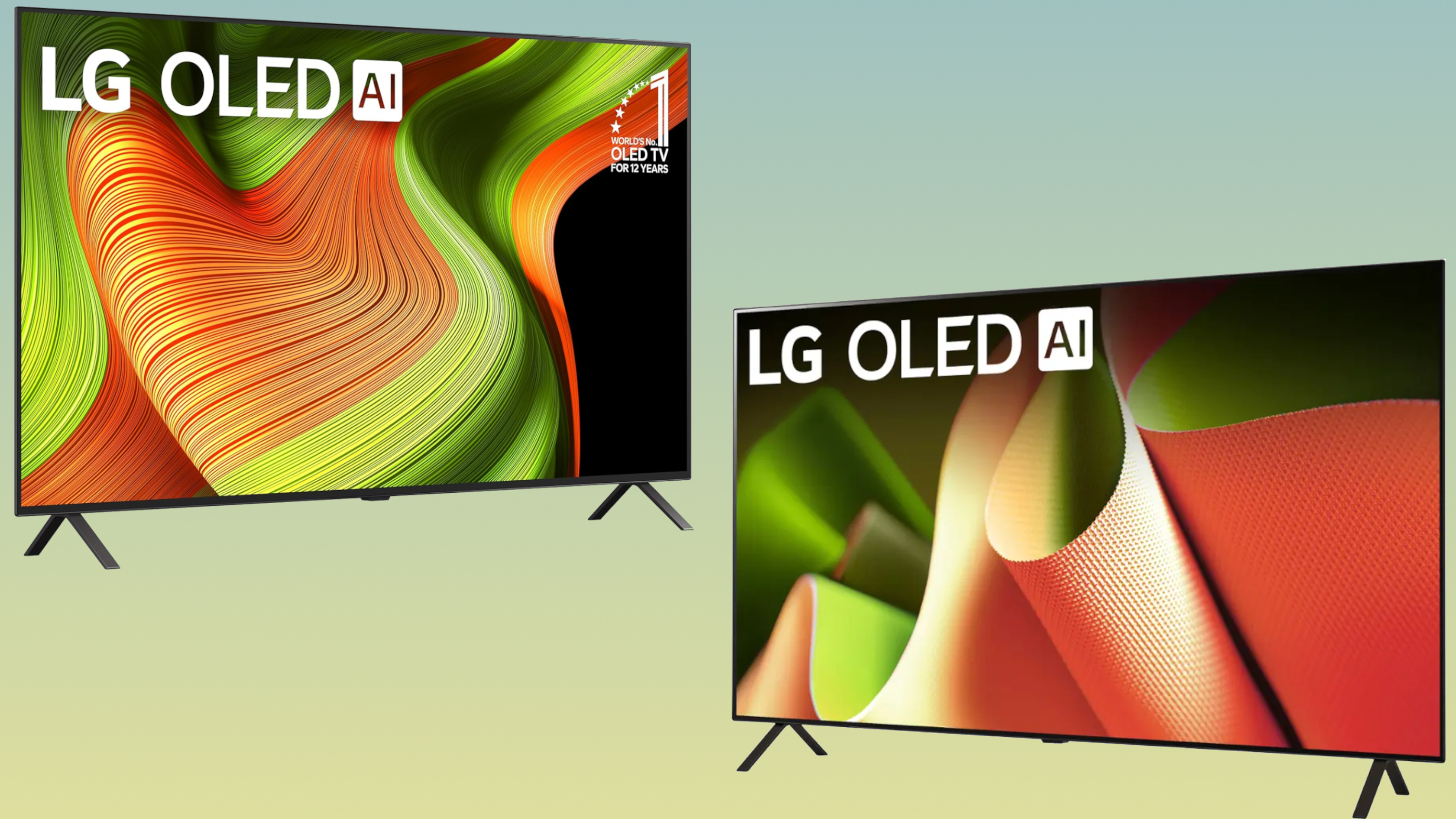 The LG B5 and the LG B4 OLED TVs side by side