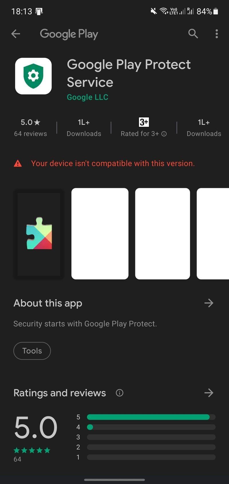 Play Protect App Listing