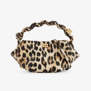 Bou mini leopard-print recycled-leather top-handle bag