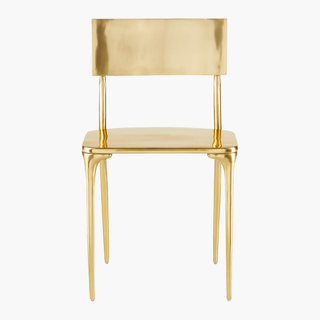 gold chrome dining table