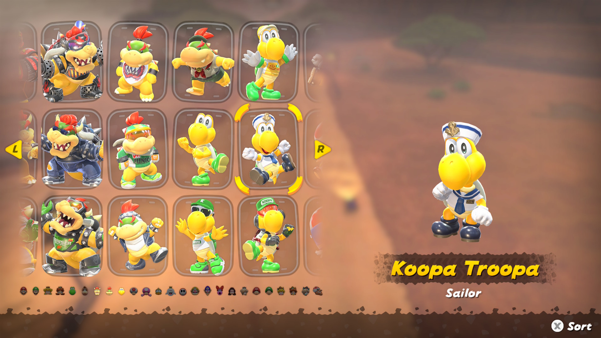 Mario Kart World Koopa Troopa outfits Sailor