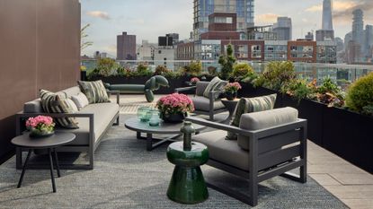 roof terrace with outdoor furniture