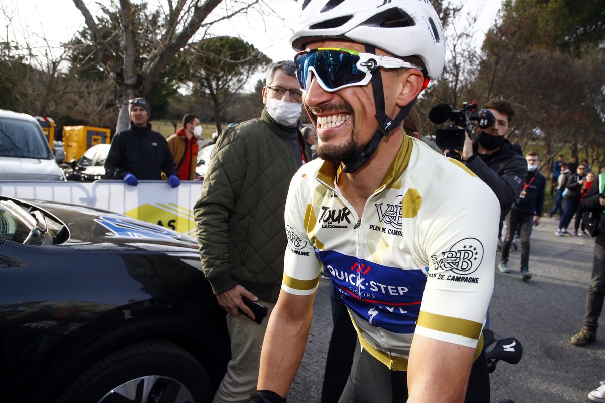 Tour de la Provence 2022 7th Edition 2nd stage Arles Manosque 1806 km 12022022 Julian Alaphilippe FRA QuickStep Alpha Vinyl Team photo Roberto BettiniSprintCyclingAgency2022