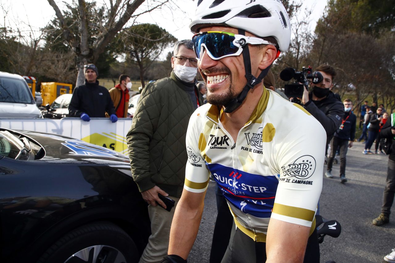 Tour de la Provence 2022 7th Edition 2nd stage Arles Manosque 1806 km 12022022 Julian Alaphilippe FRA QuickStep Alpha Vinyl Team photo Roberto BettiniSprintCyclingAgency2022