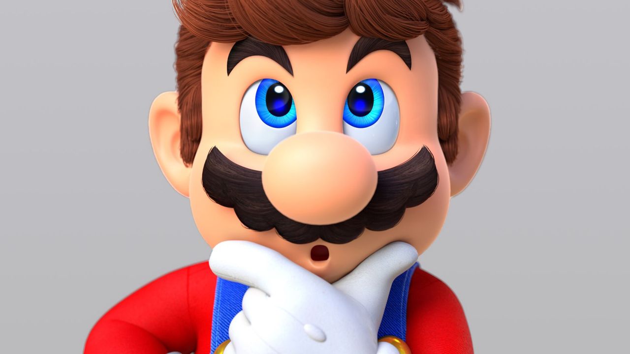 Mario looking puzzled