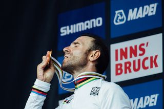 Alejandro Valverde (Spain) savouring victory in the Elite Men's Road Race