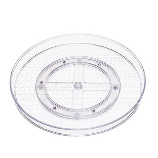 Amazon Basics Clear Lazy Susan Turntable Organiser, 30.5 Cm, 2-Pack