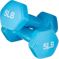 Amazon Basics Vinyl Coated HexagonDumbbell Weights: was $17.99, now $13.99 at Amazon