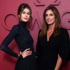 Kaia Gerber and Cindy Crawford at a red-carpet event