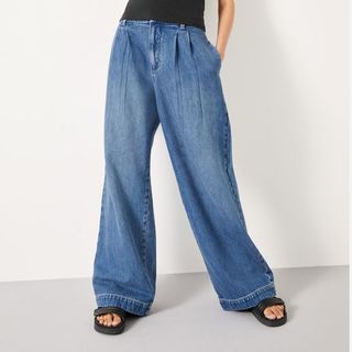 Hush pleated loose fit jeans