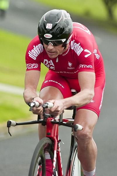 Drapac Porsche's David Pell from Victoria didn't disappoint on his ride and finished with the silver medal, 23.15 seconds behind winner Rohan Dennis.