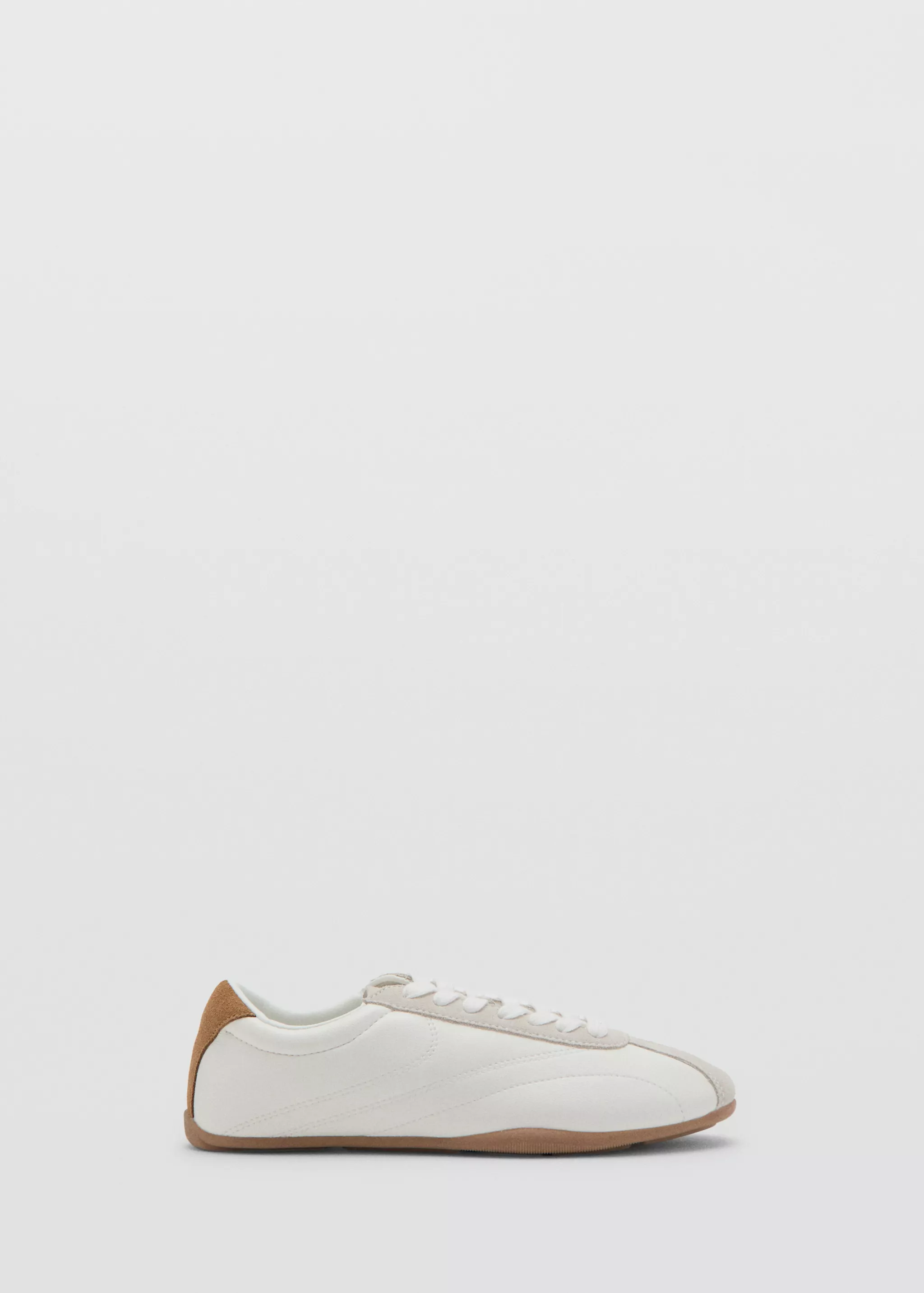 Contrasting Panel Leather Sneakers - Women | Mango United Kingdom