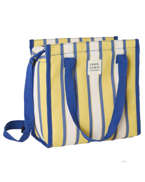 Striped Lunch Cooler Tote Bag, 8L
