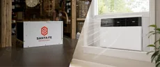 a split image showing two air conditioning components