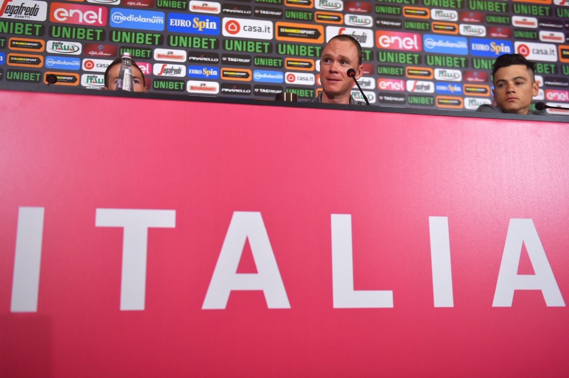 Chris Froome (Team Sky) before the 2018 Giro d'Italia