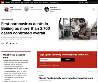 CNN Coronavirus page