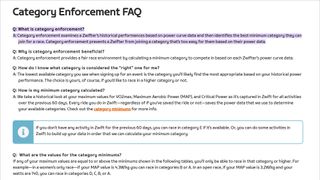 Zwift Category Enforcement FAQ