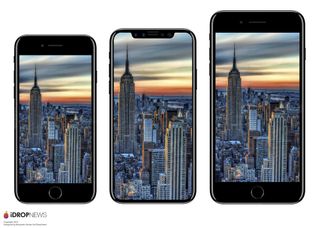 The new iPhone will offer a phone that's pretty much all screen – compare that to the iPhone 7 (left) and iPhone 7 Plus (right). Credit: iDropNews