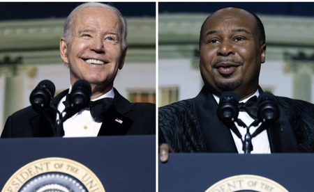 President Biden and Roy Wood Jr. 