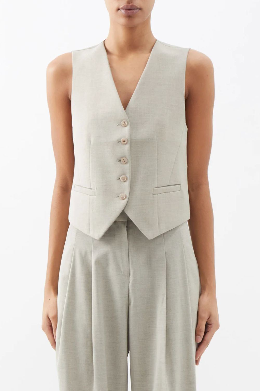 The Frankie Shop Gelso tailored waistcoat