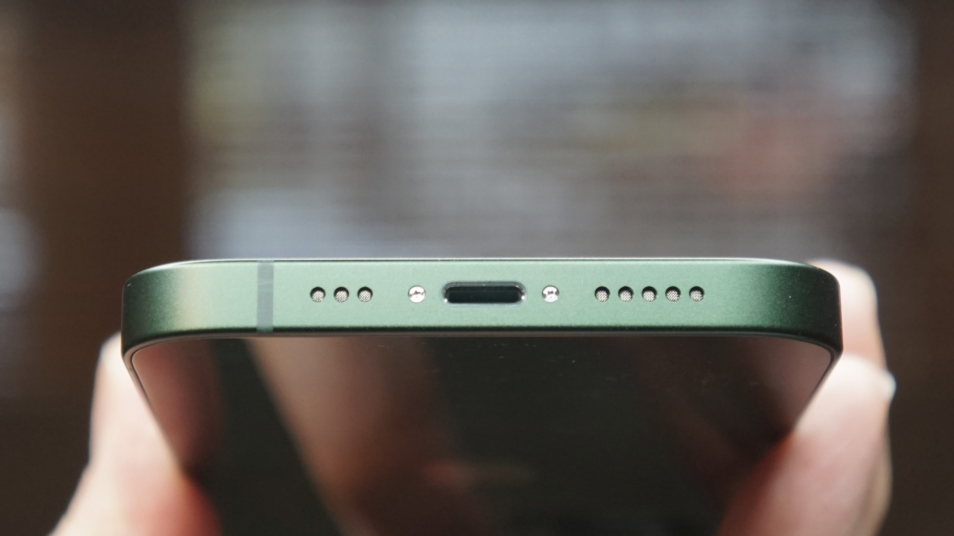 Apple iPhone 13 Green bottom edge