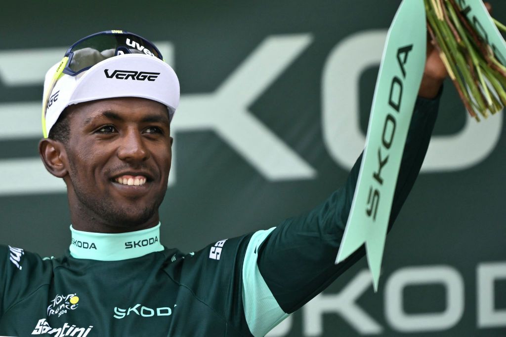 Biniam Girmay has three stage wins and a large green jersey lead at the 2024 Tour de France