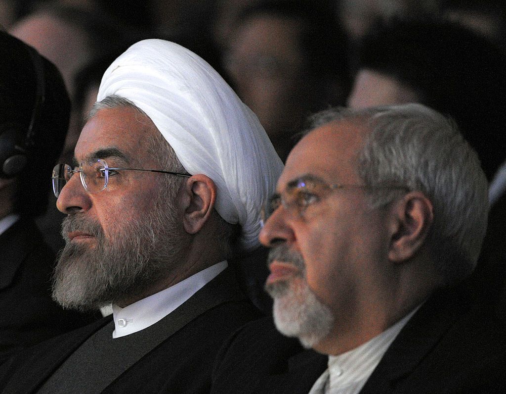 Mohammad Javad Zarif and Hassan Rouhani.