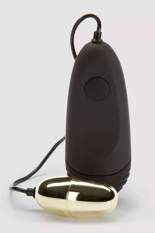 black bullet vibrator with attached remote control