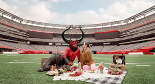 Match.com commercial 2020 and satan, love story Taylor Swift