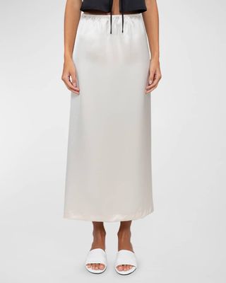 Rok Midi Satin Barb