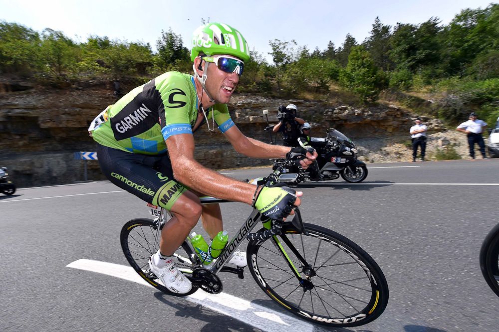 Kristijan Koren escaped the breakaway late in the race.