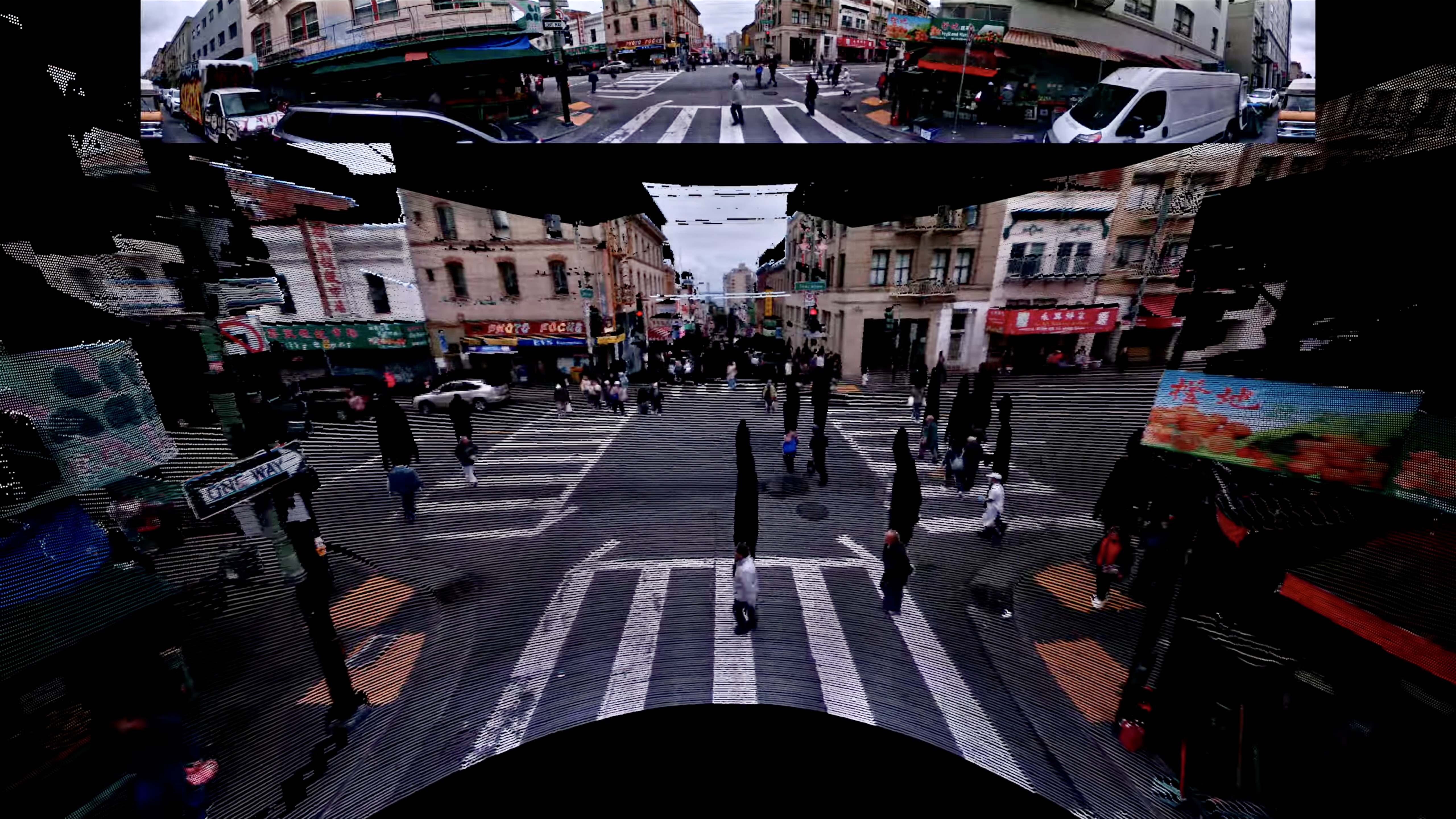 Screenshot of Ouster's new lidar system in action