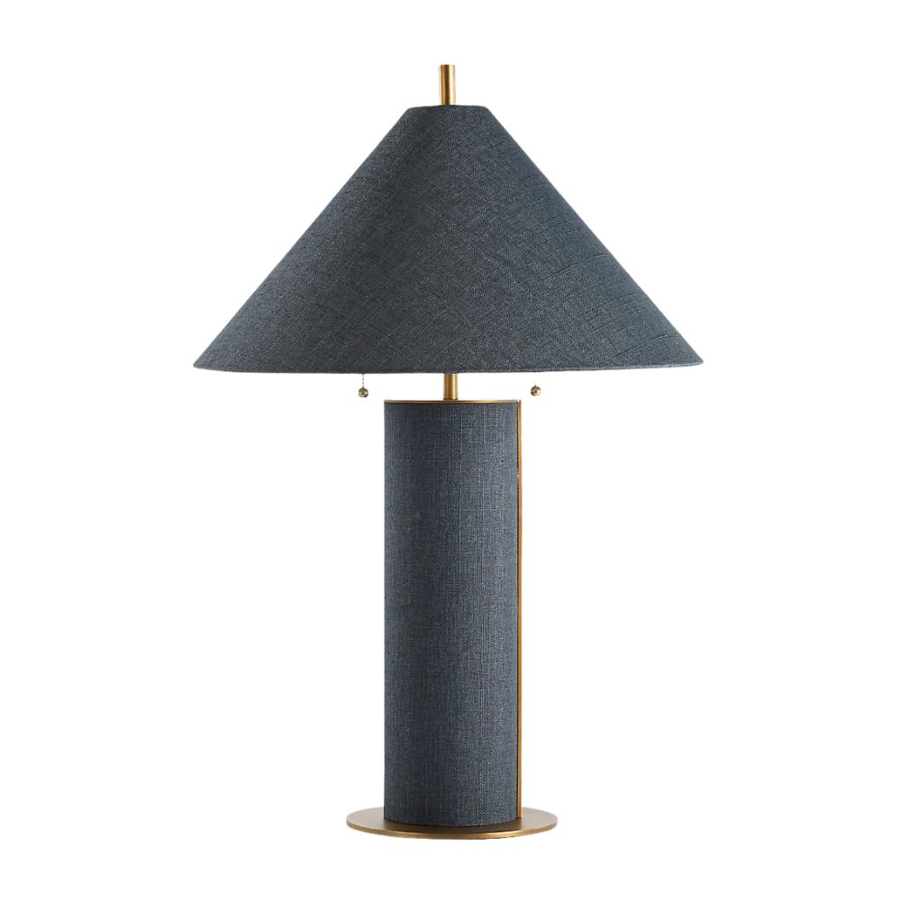 Remi Blue Linen Table Lamp