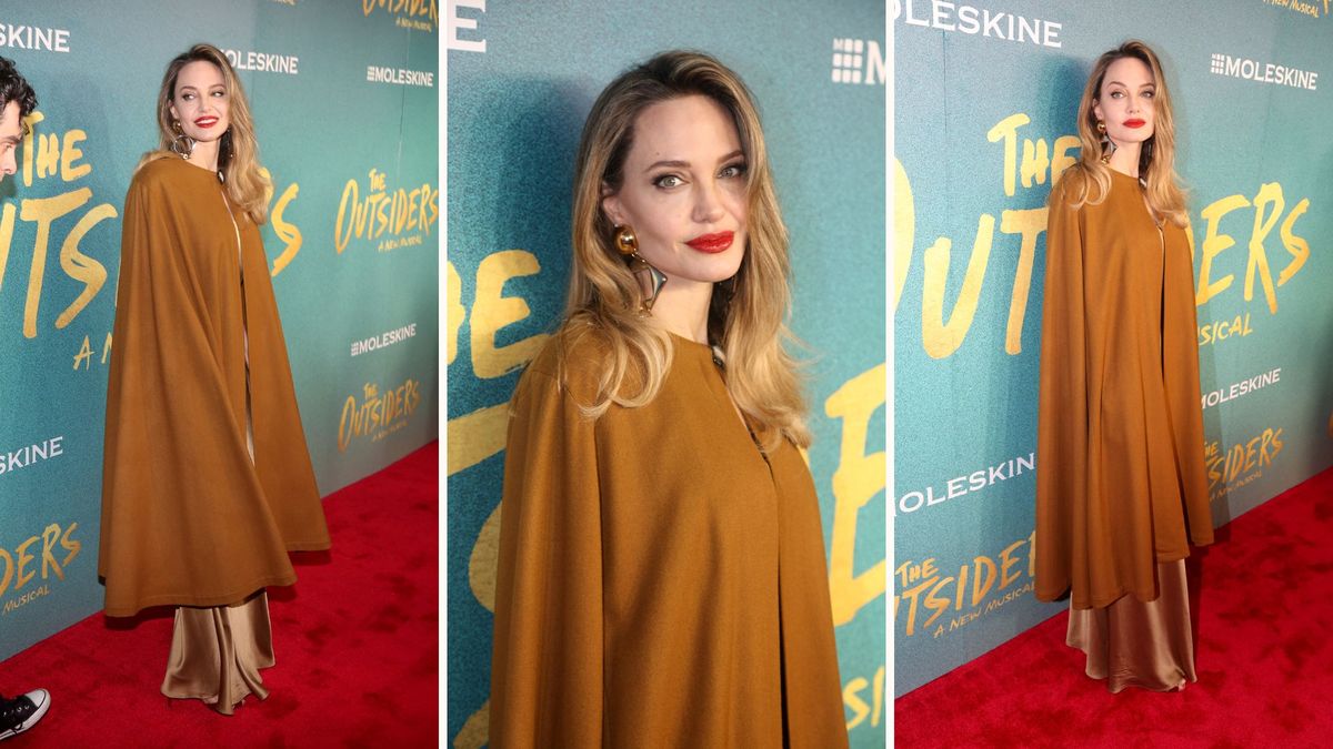 Angelina Jolie makes rare public appearance in a stunning gold outfit - it's a masterclass in wearing metallics
