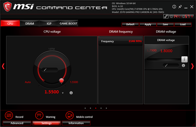 msi center software update button