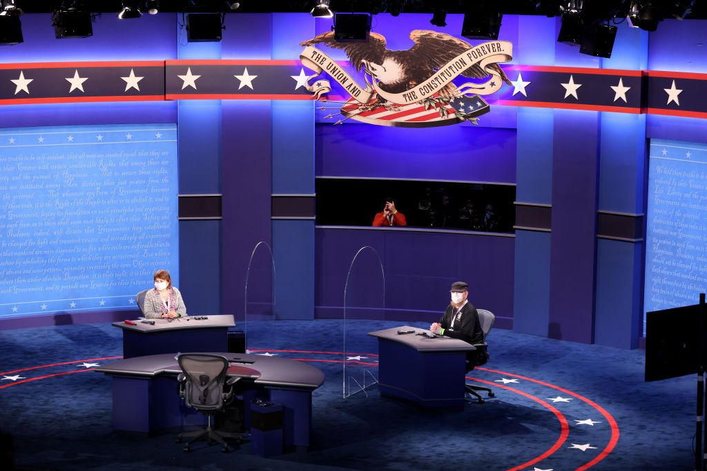 The stage being set up for Wednesday&amp;#039;s vice presidential debate.