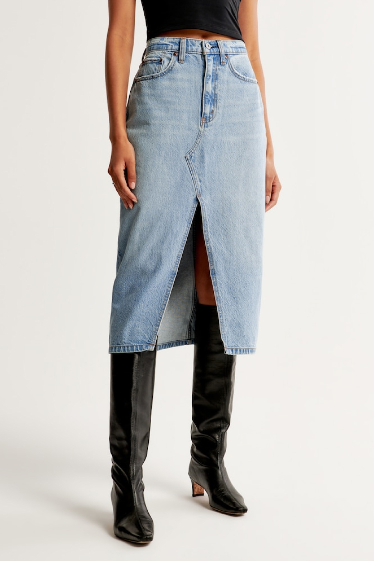 Abercrombie Denim Midi Skirt
