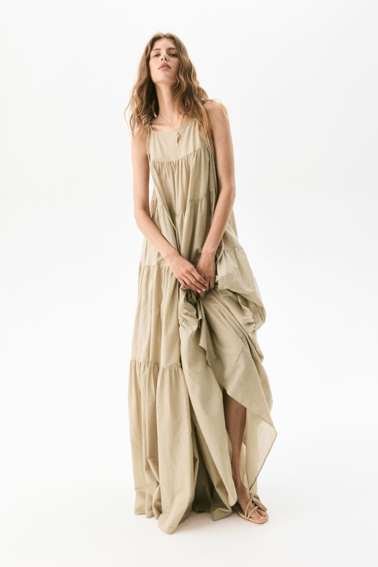 Tiered Tie-Strap Dress