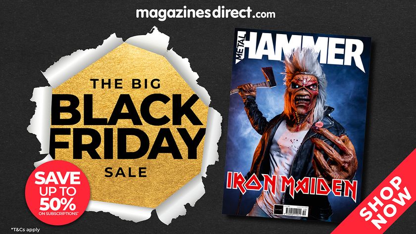 An issue of Metal Hammer, next to a bubble reading THE BIG BLACK FRIDAY SALE