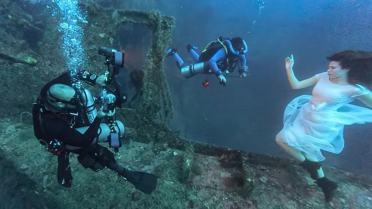Photographs from an underwater photography shoot by Steve Haining
