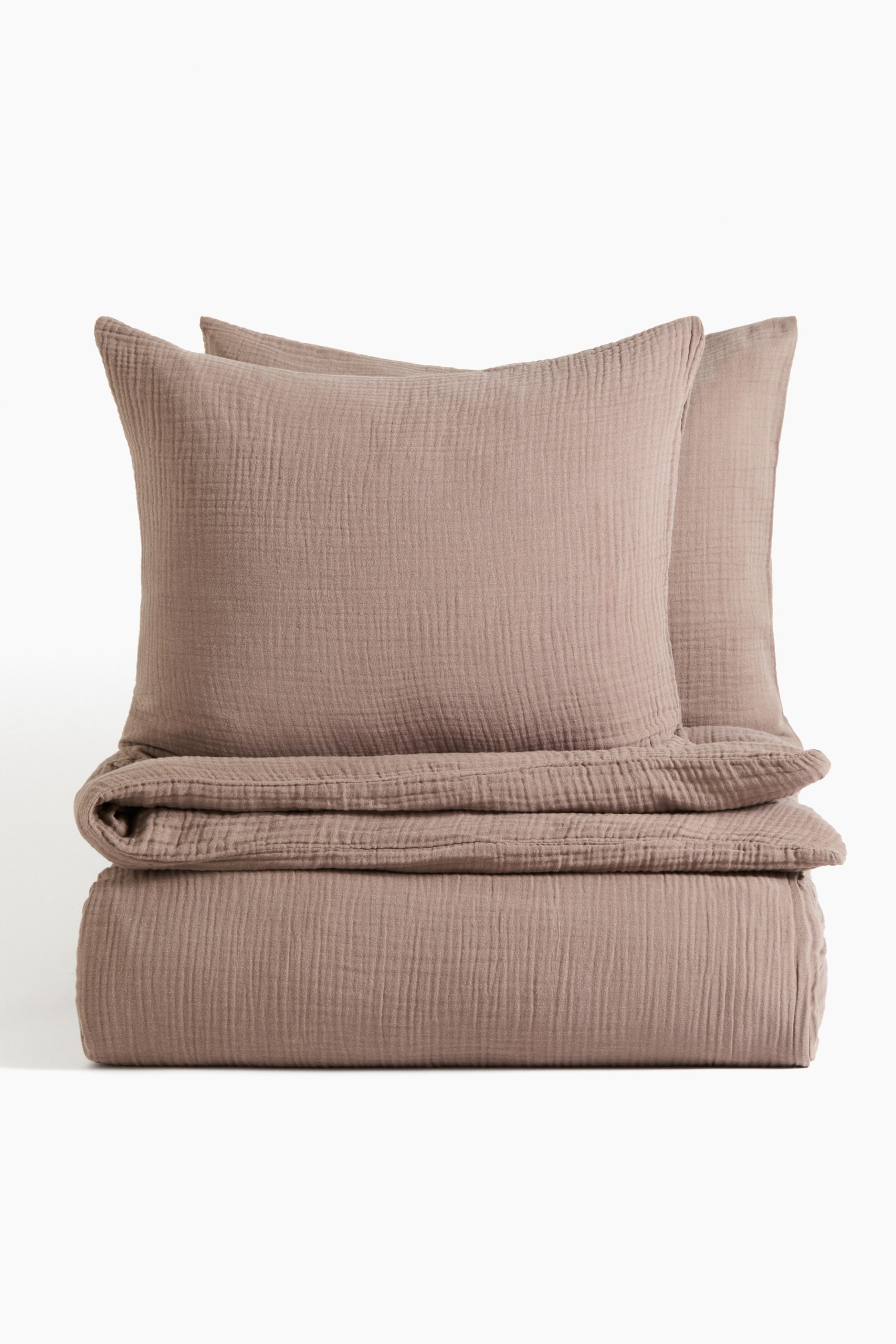 H&amp;amp;M, Muslin Double/King Duvet Cover Set - Mole