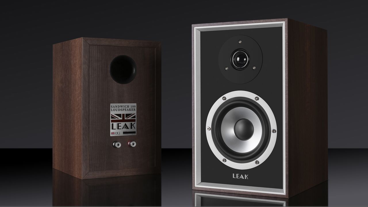 Various pictures of the LEAK Sandwich 100 speakers.
