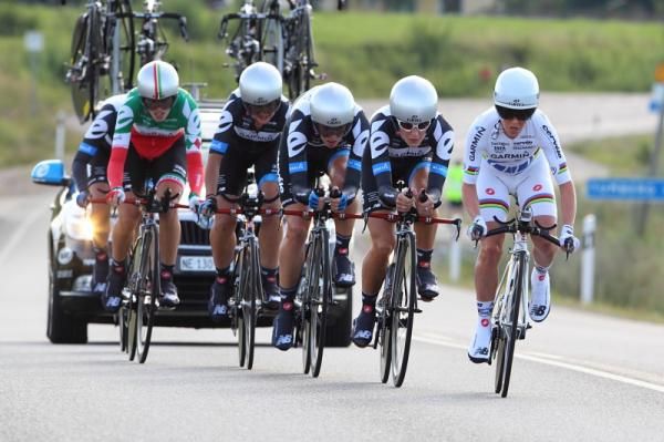 World time trial Champion, Emma Pooley leads the Garmin-Cervelo team