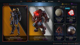 Anthem's Featured tab cycles through a pool of limited-time cosmetics.