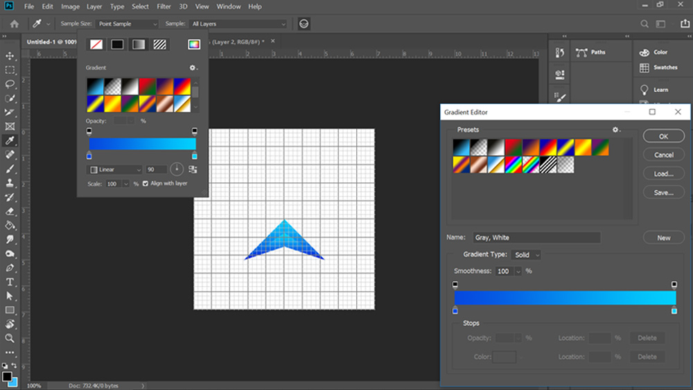 A screenshot showing how to design a logo in Photoshop