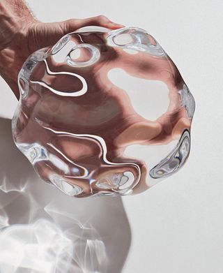 Glass sphere for decoration purposes