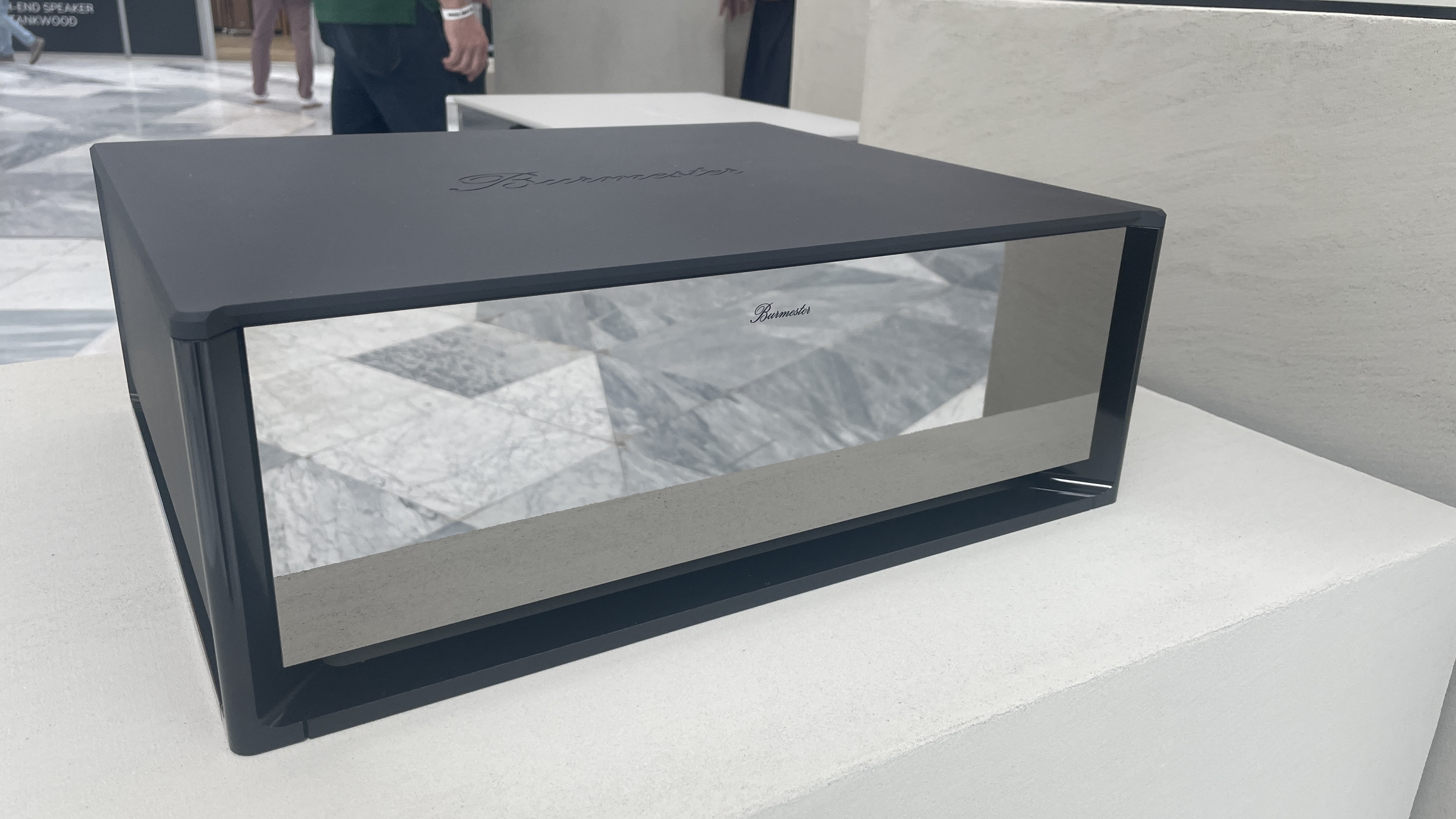 Burmester Reference Line products on stand