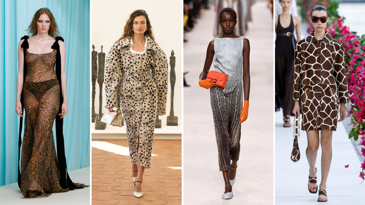 Animal print runway catwalk imagery